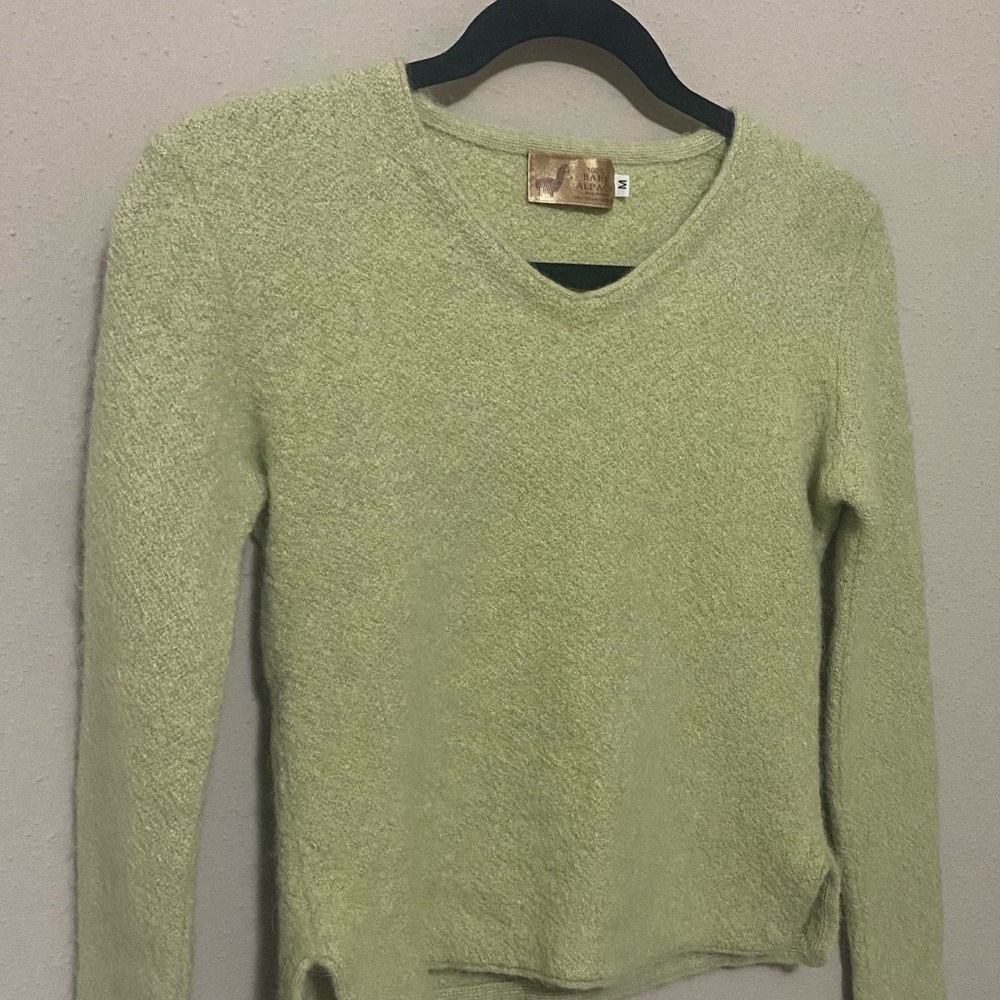 Light Green V-neck Sweater